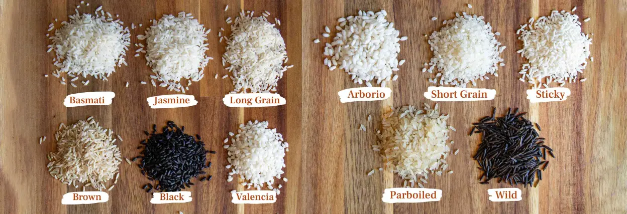 types of indian rice